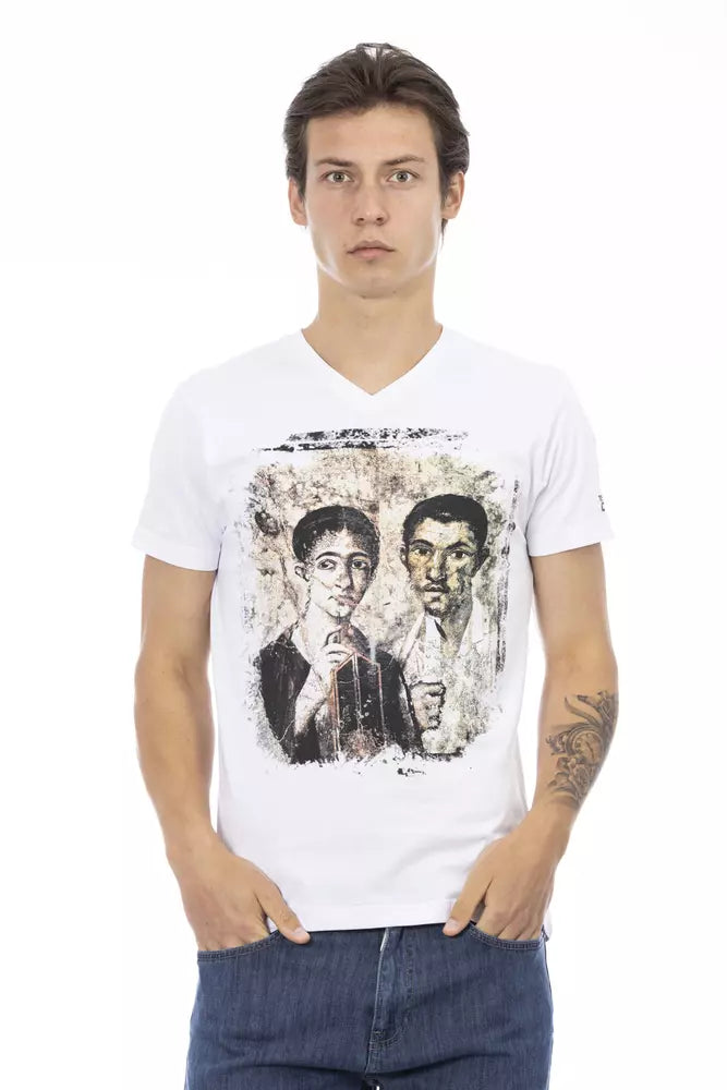 White Cotton Men T-Shirt - ventzia