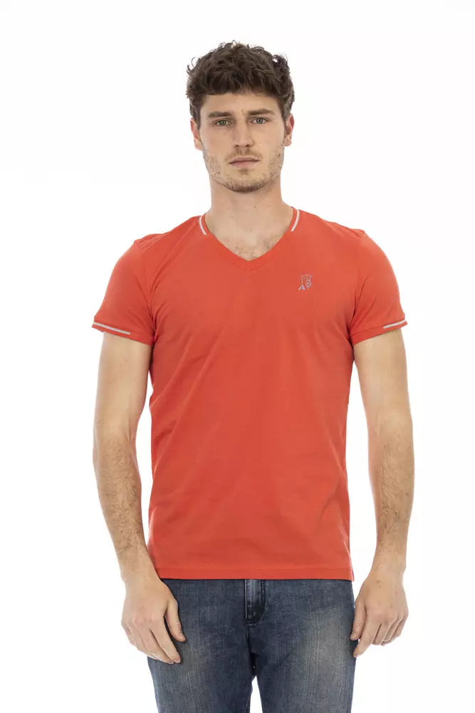Orange Cotton Men T-Shirt - ventzia