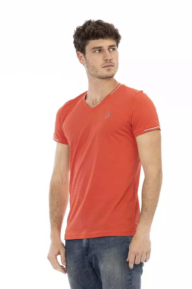 Orange Cotton Men T-Shirt - ventzia