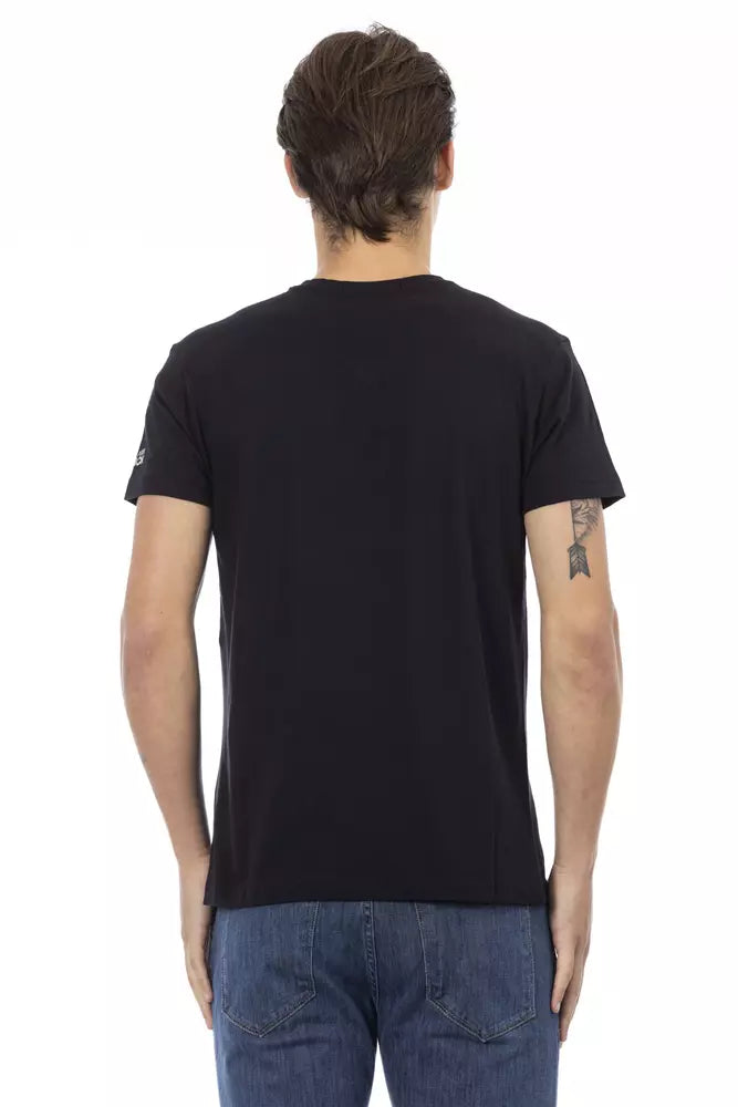Black Cotton Men T-Shirt - ventzia