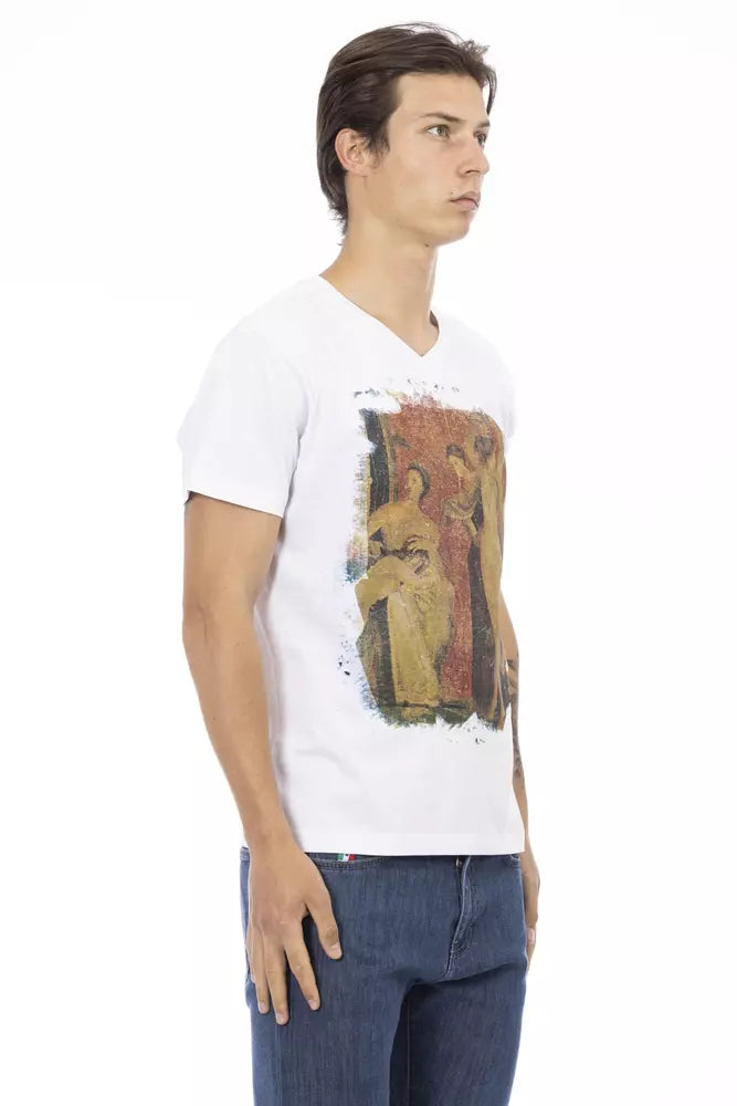 White Cotton Men T-Shirt - ventzia
