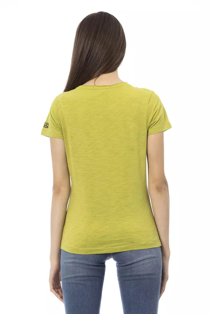 Green Cotton Women T-Shirt - ventzia