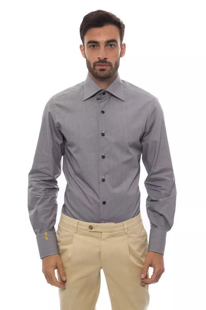 Black Cotton Men Shirt - ventzia