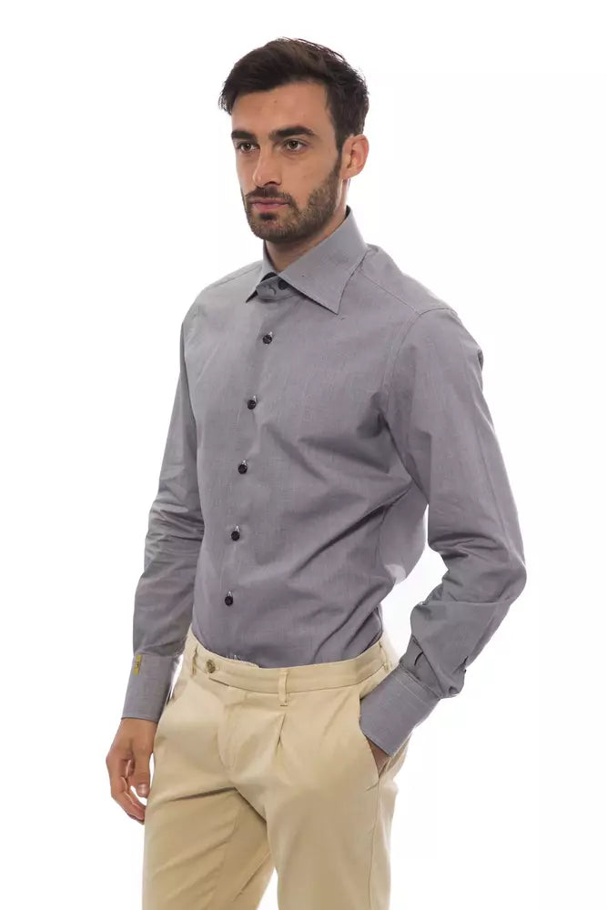 Black Cotton Men Shirt - ventzia