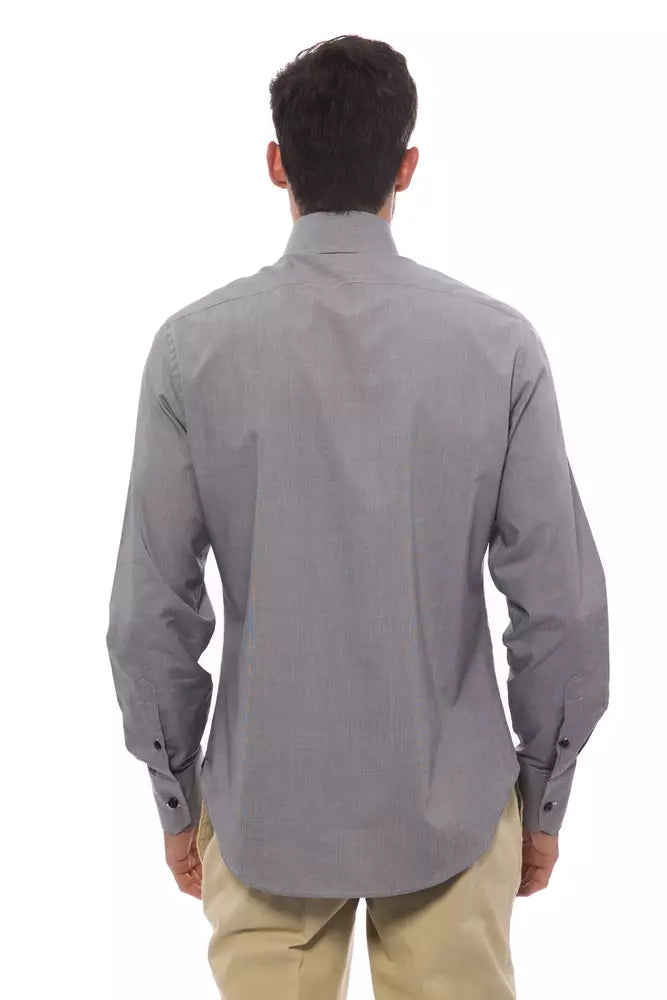 Black Cotton Men Shirt - ventzia