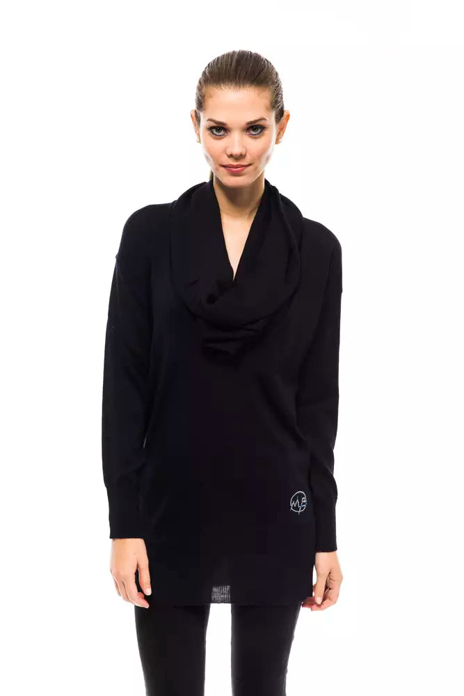 Blue Wool Women Sweater - ventzia