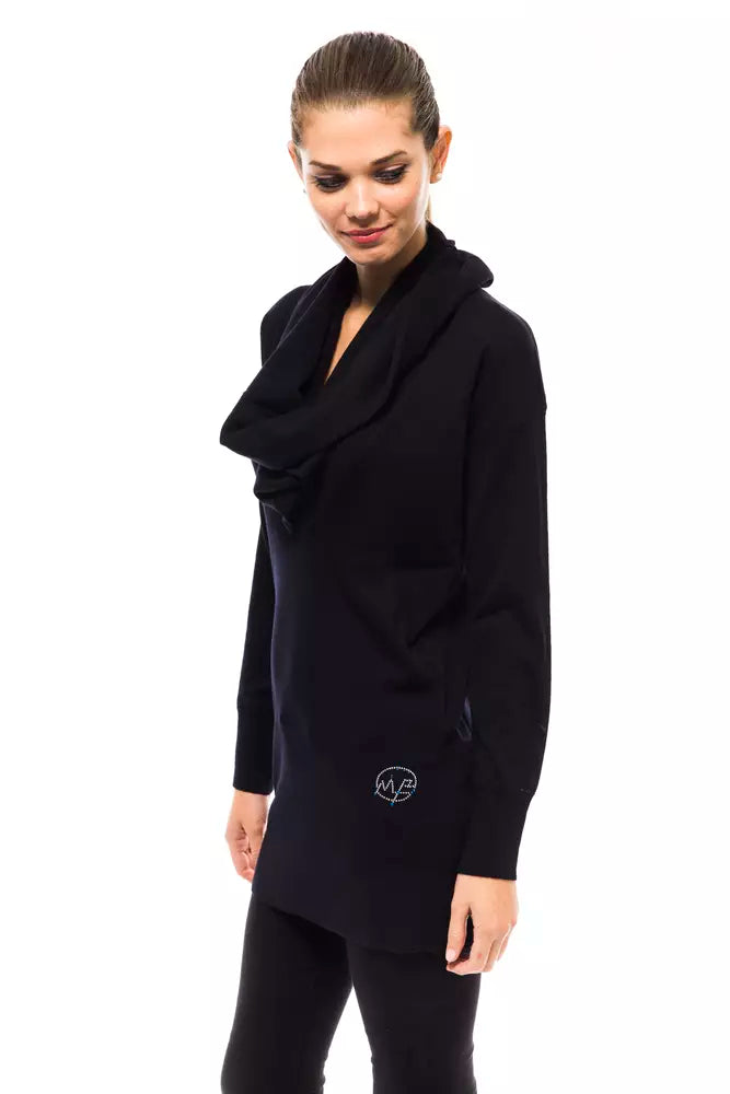 Blue Wool Women Sweater - ventzia