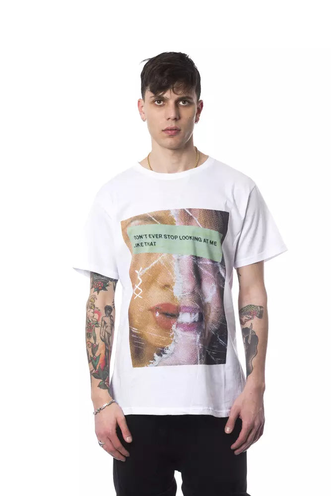 White Cotton Men T-Shirt - ventzia