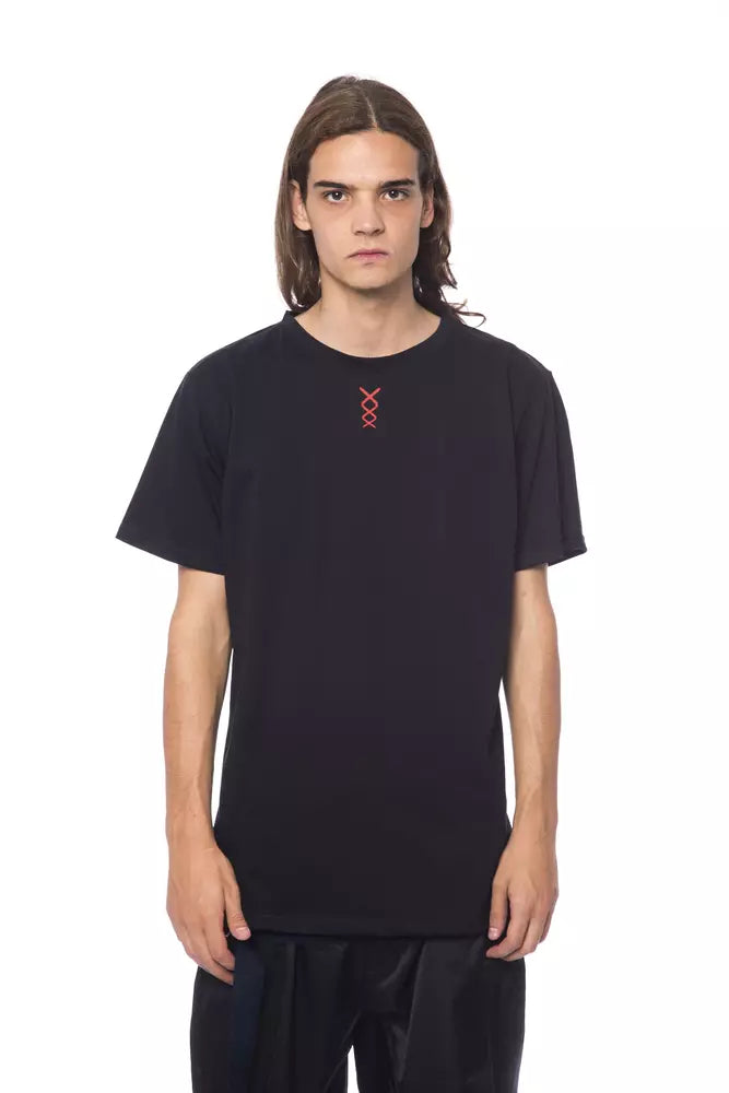Black Cotton Men T-Shirt - ventzia