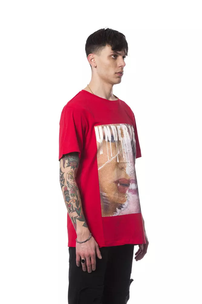 Red Cotton Men T-Shirt - ventzia