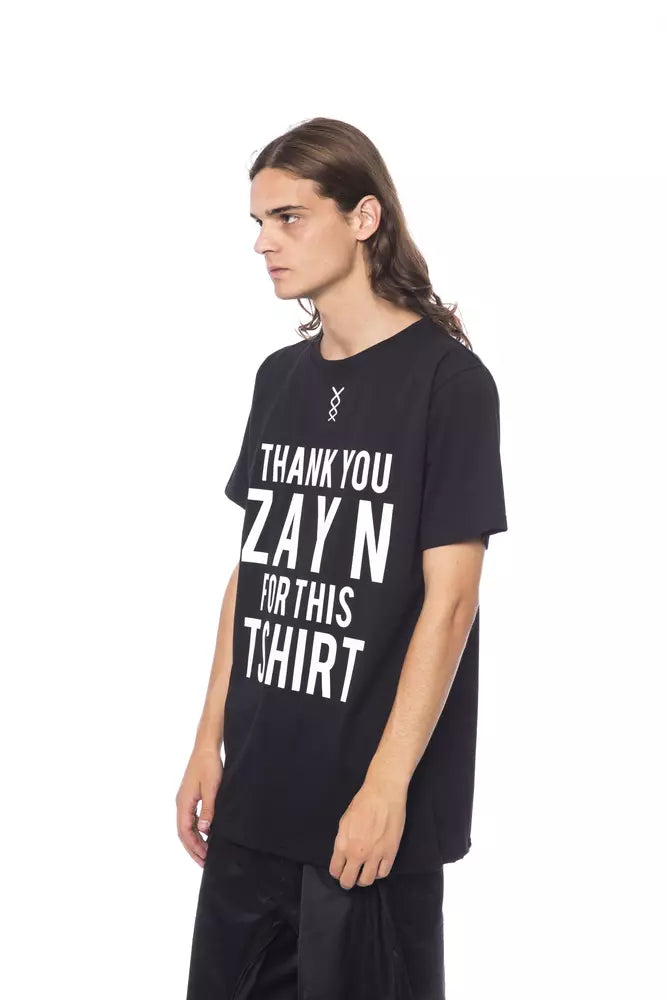 Black Cotton Men T-Shirt - ventzia
