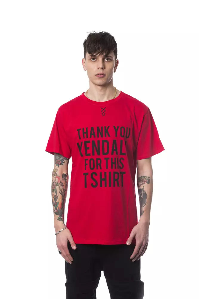 Red Cotton Men T-Shirt - ventzia