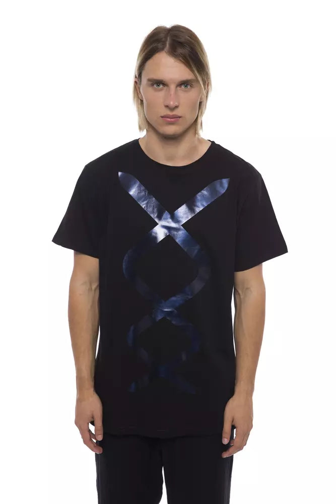 Black Cotton Men T-Shirt - ventzia