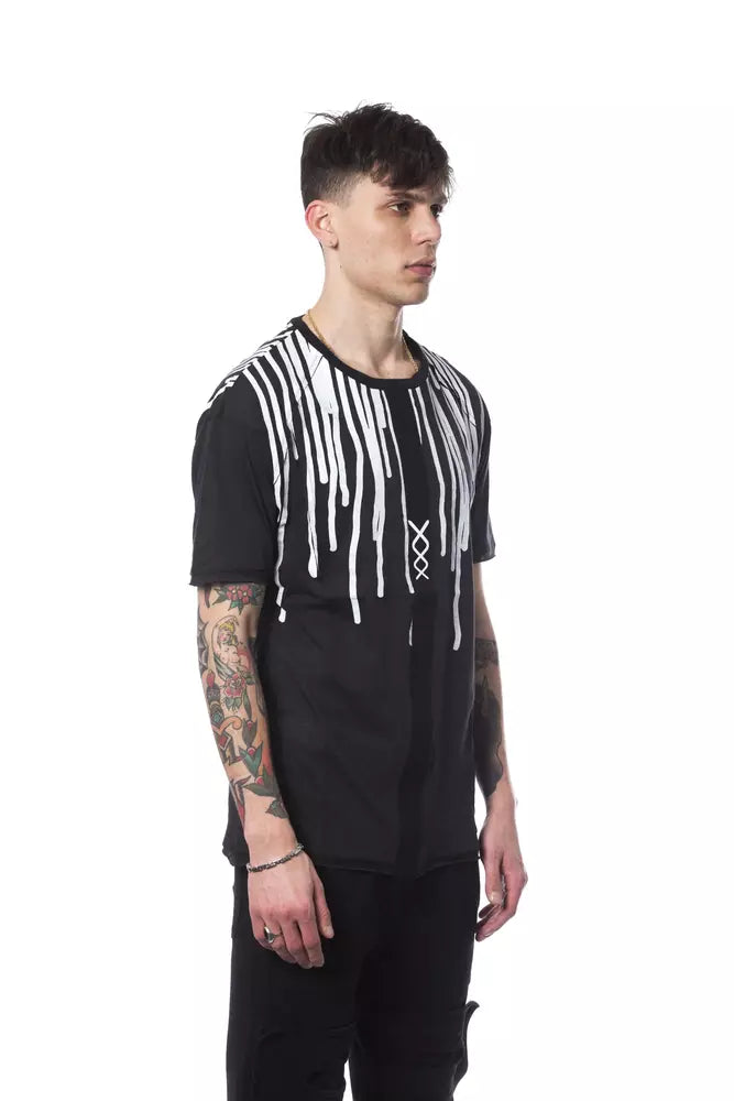 Black Cotton Men T-Shirt - ventzia