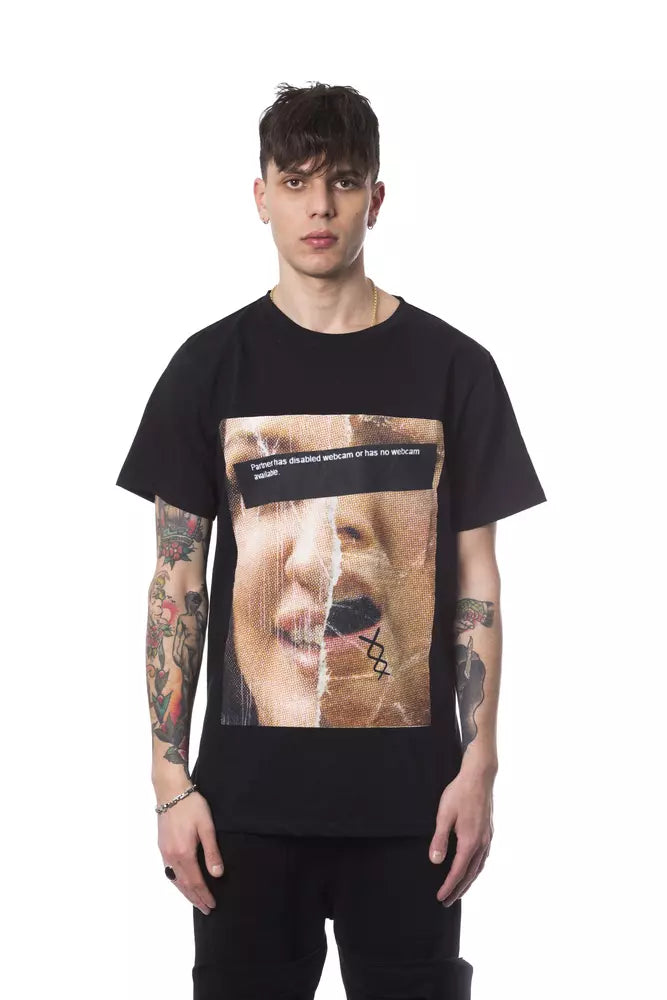 Black Cotton Men T-Shirt - ventzia