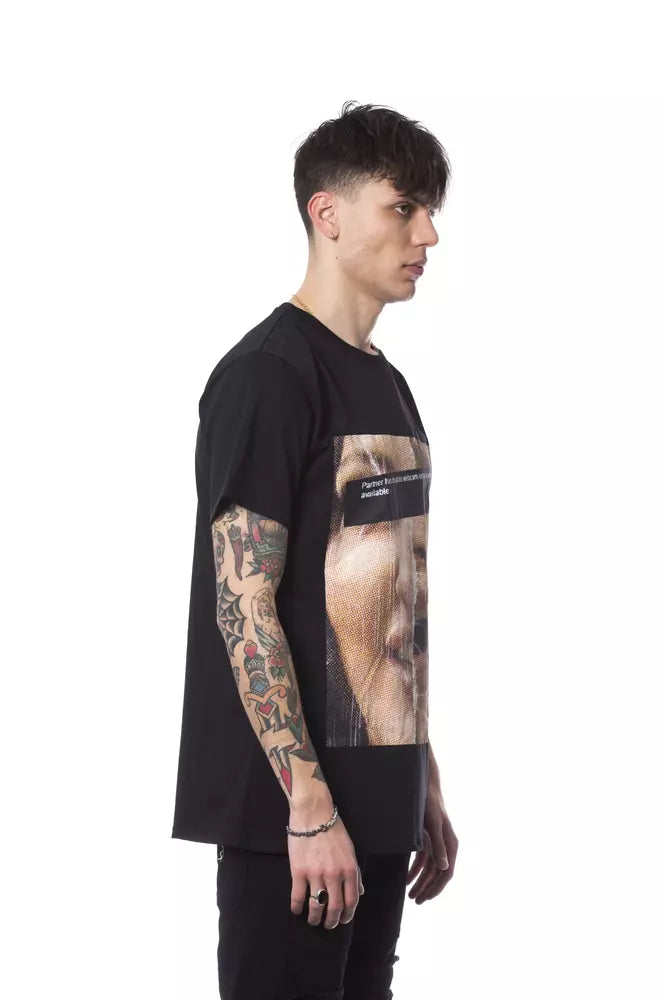 Black Cotton Men T-Shirt - ventzia