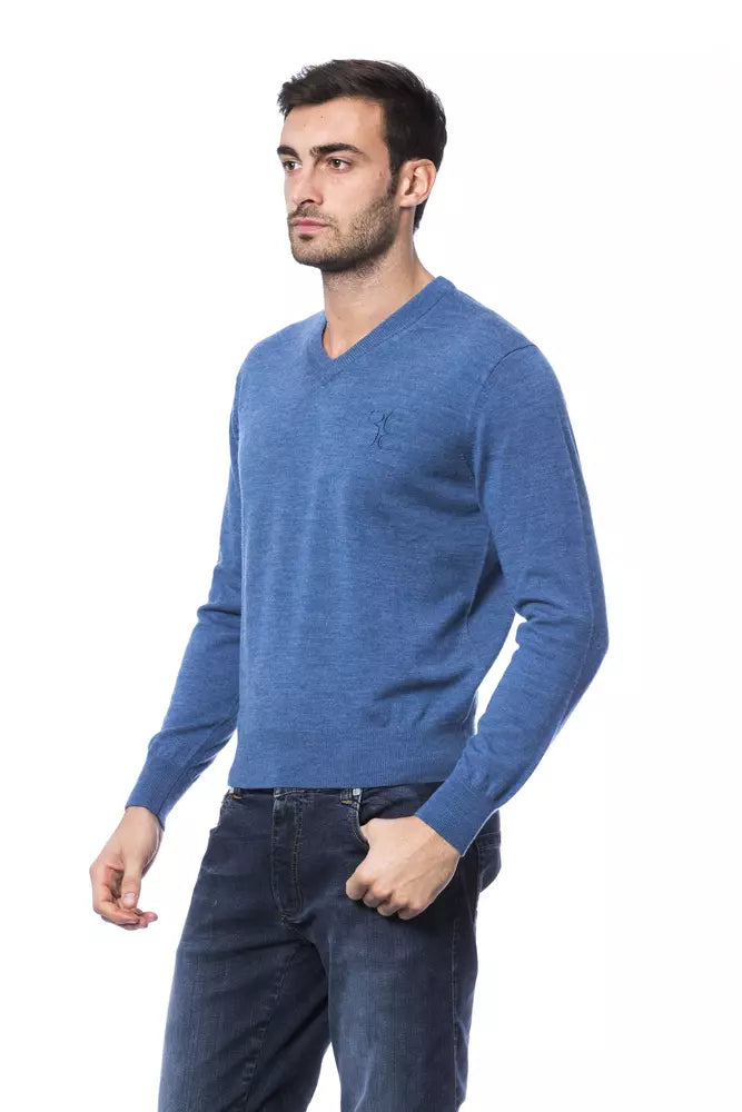 Embroidered Merino Wool Crew Neck Sweater - ventzia