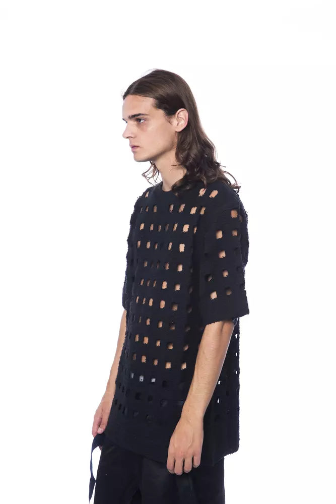 Black Cotton Men T-Shirt - ventzia