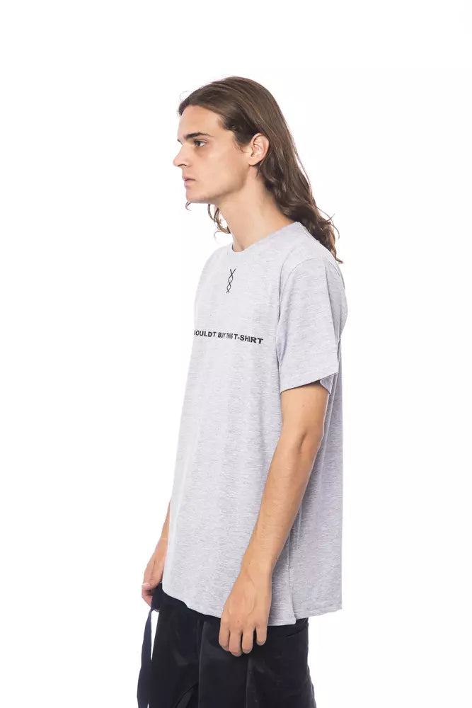 Gray Cotton Men's T-Shirt - ventzia