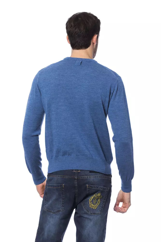 Embroidered Merino Wool Crew Neck Sweater - ventzia