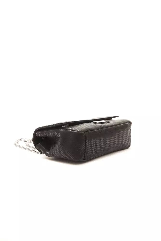 Black Leather Women Crossbody Bag - ventzia