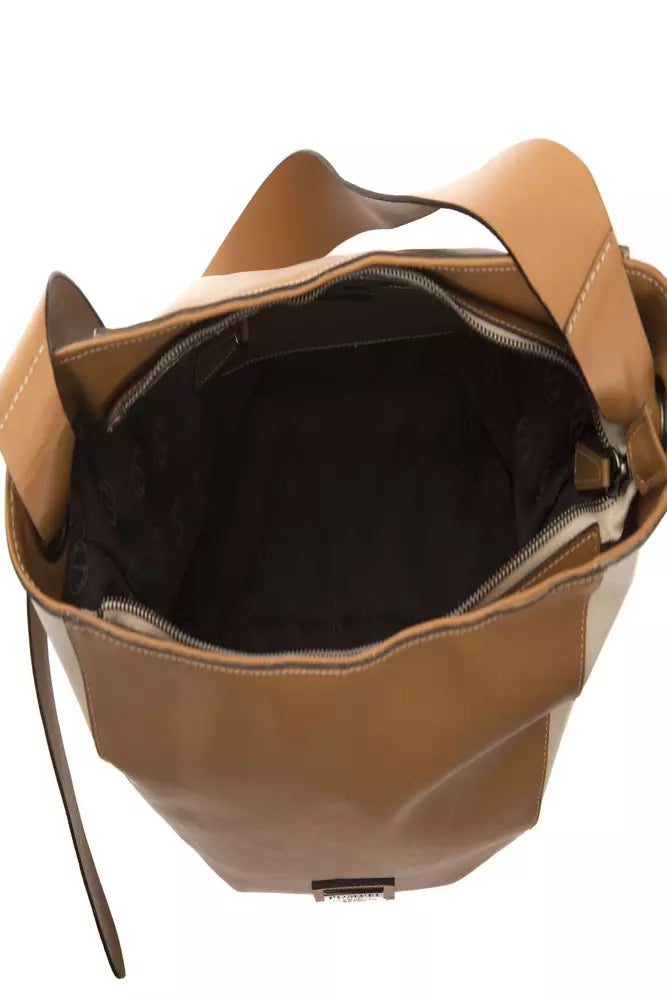 Brown Leather Women Shoulder Bag - ventzia
