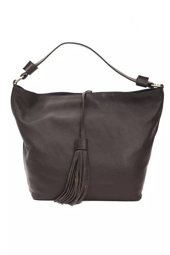 Brown Leather Women Shoulder Bag - ventzia