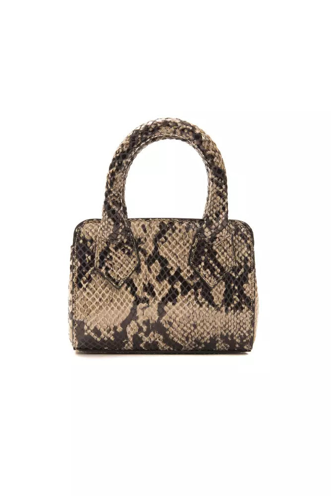Brown Leather Women Mini Handbag - ventzia