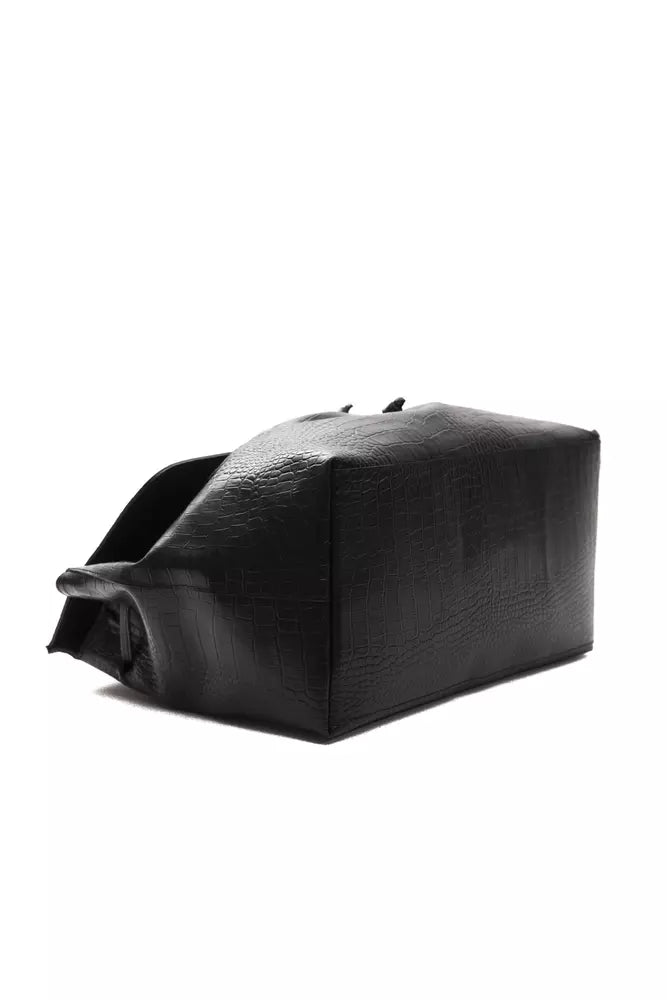 Black Leather Women Handbag - ventzia