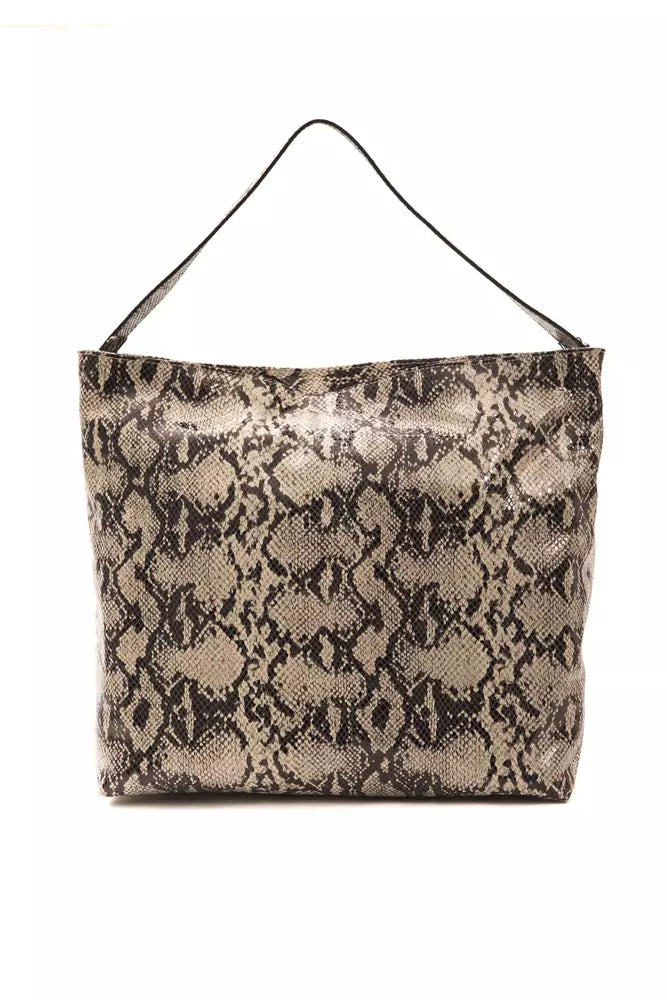 Gray Leather Women Shoulder Bag - ventzia