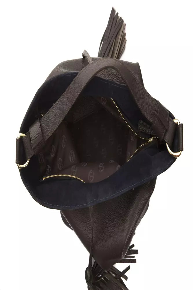 Brown Leather Women Shoulder Bag - ventzia