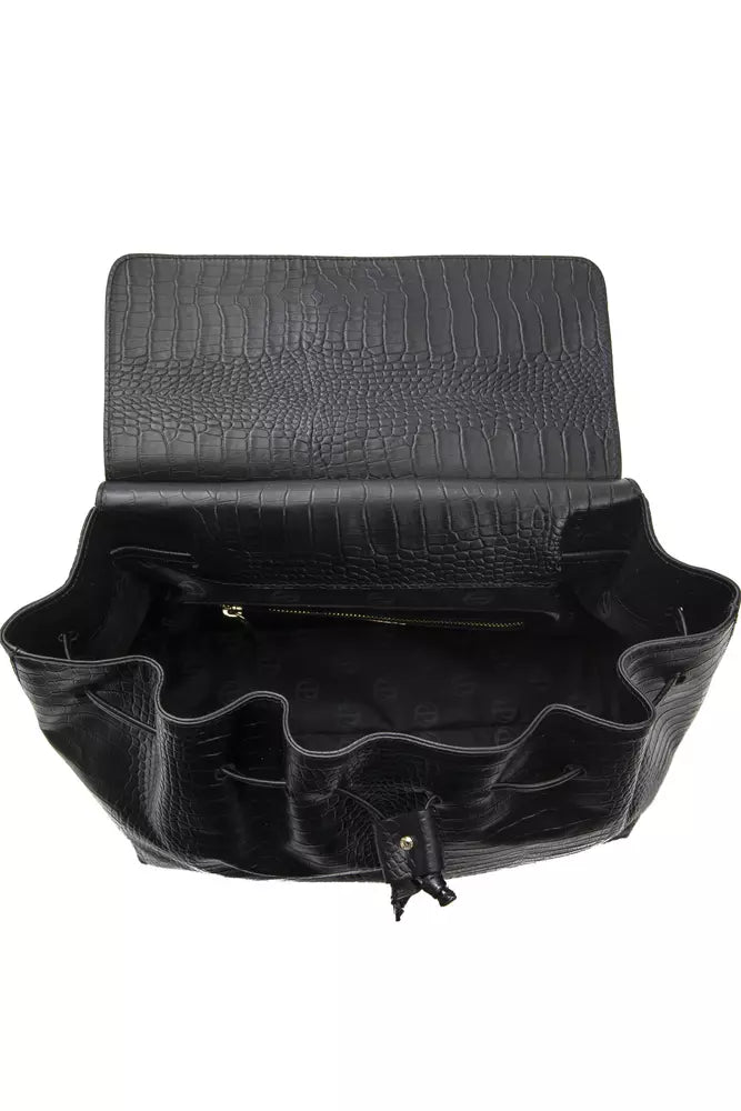 Black Leather Women Handbag - ventzia