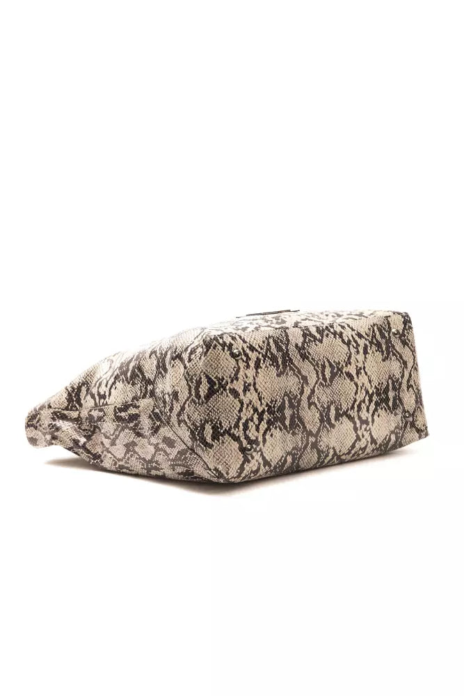 Gray Leather Women Shoulder Bag - ventzia