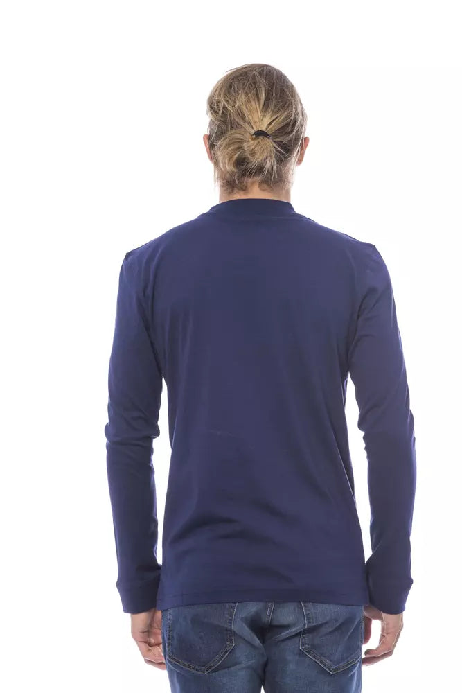 Blue Cotton Mens Sweater - ventzia