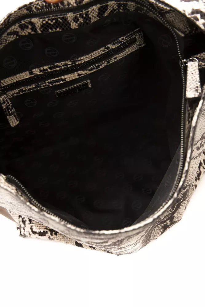 Gray Leather Women Shoulder Bag - ventzia