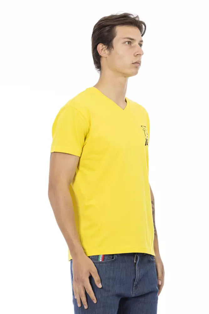 Yellow Cotton Men T-Shirt - ventzia