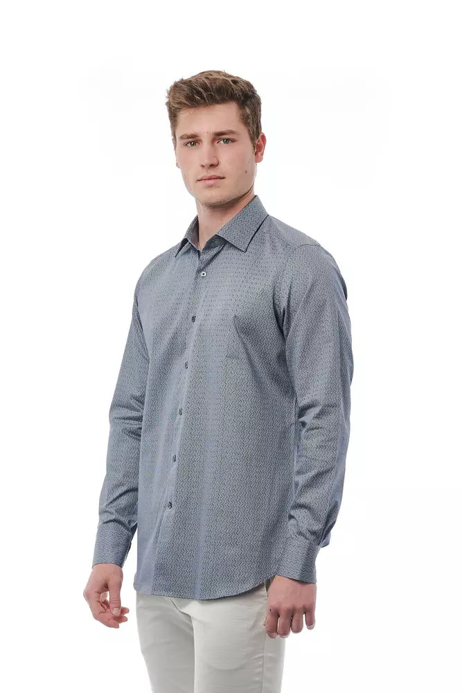 Black Cotton Men Shirt - ventzia