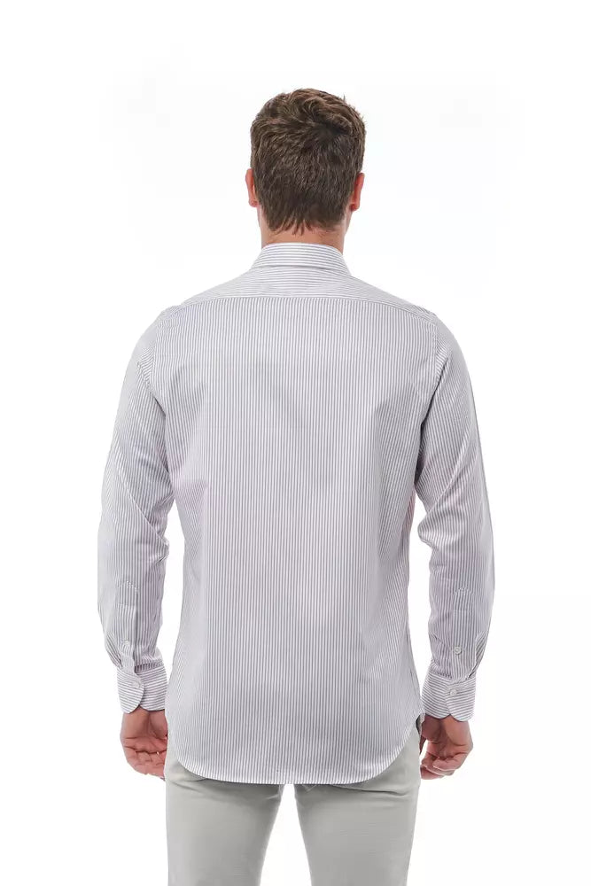 White Cotton Men Shirt - ventzia