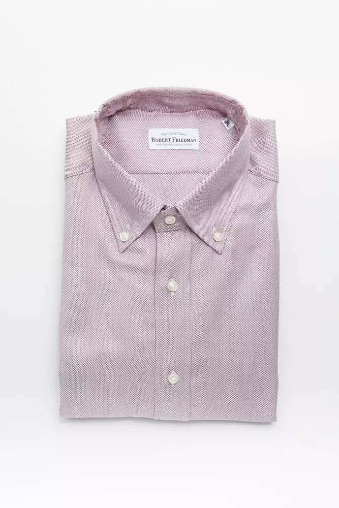 Red Cotton Men Shirt - ventzia