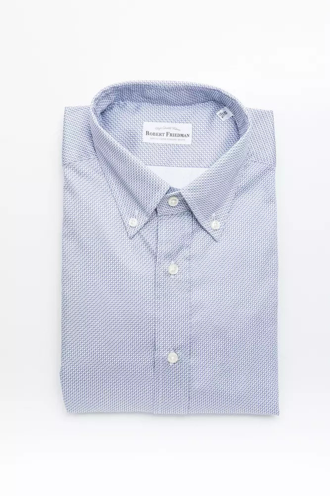 Light Blue Cotton Men Shirt - ventzia