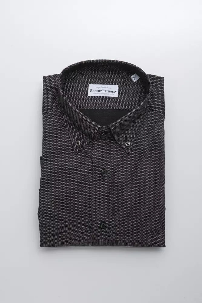 Black Cotton Men's Shirt - ventzia