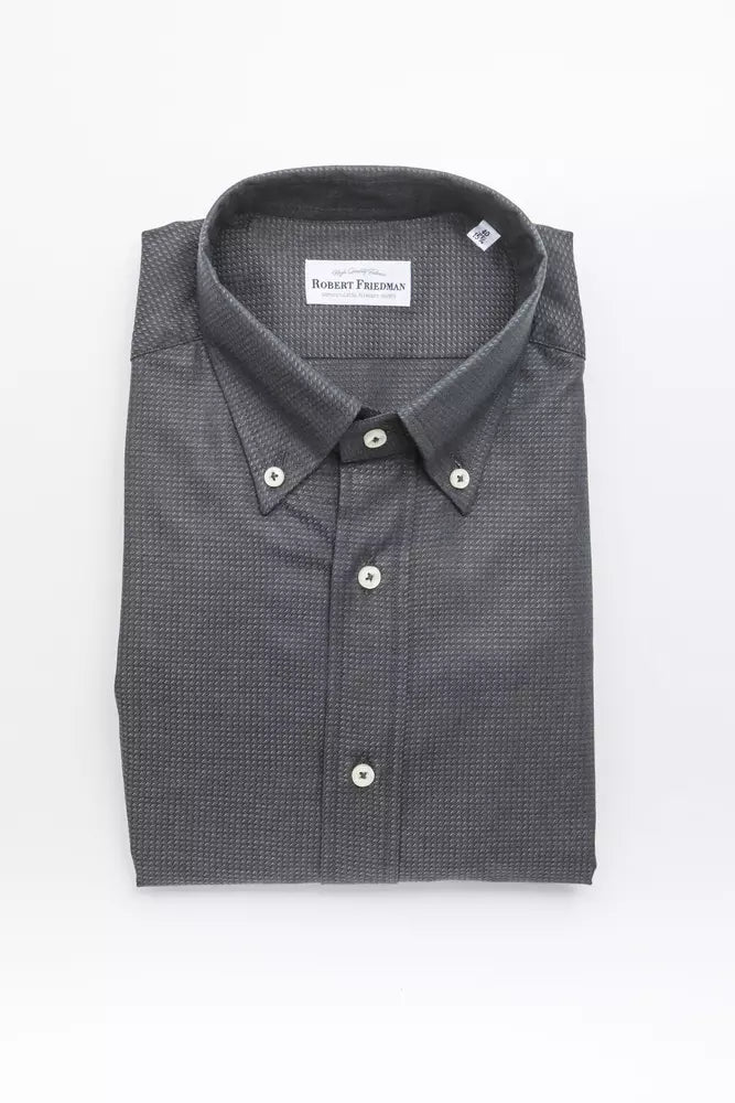 Green Cotton Men Shirt - ventzia