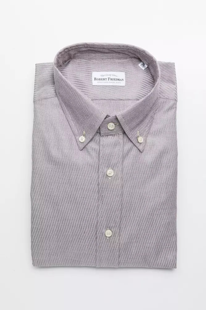 Beige Cotton Men's Shirt - ventzia