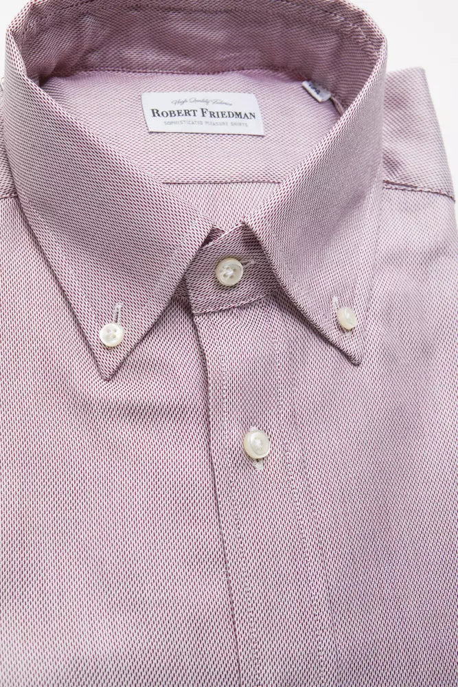 Red Cotton Men Shirt - ventzia
