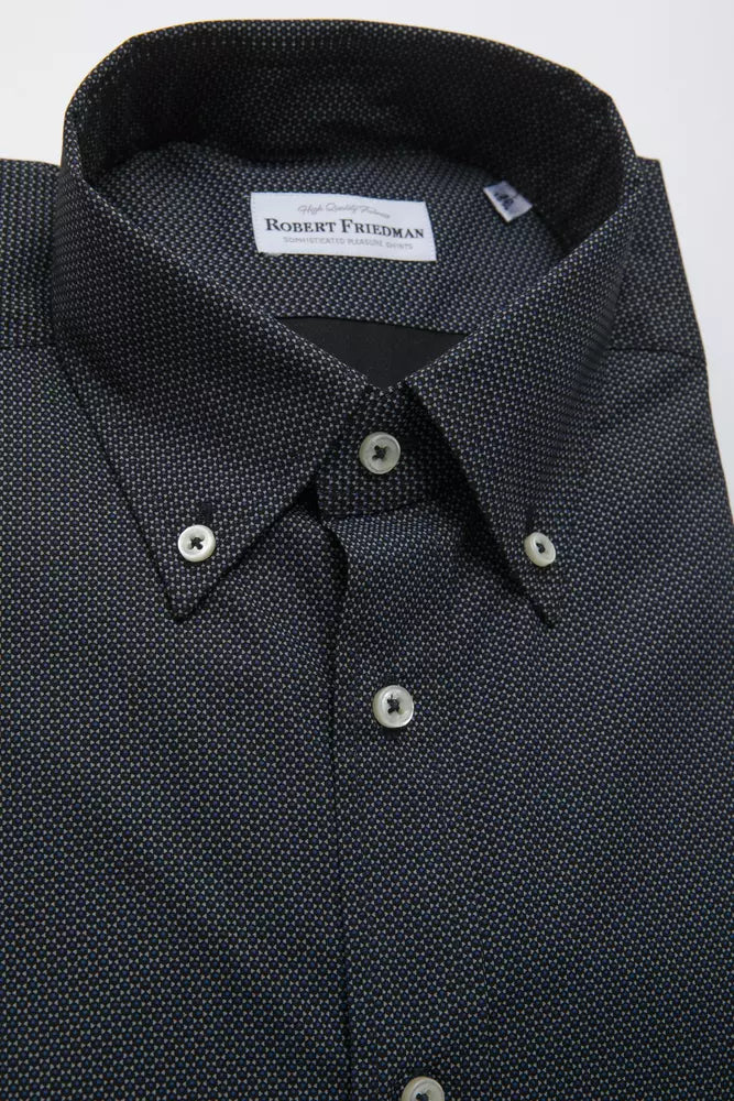 Black Cotton Men's Shirt - ventzia