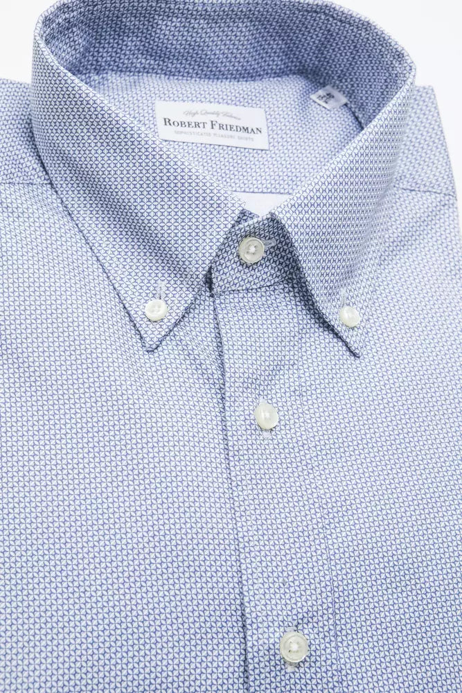 Light Blue Cotton Men Shirt - ventzia