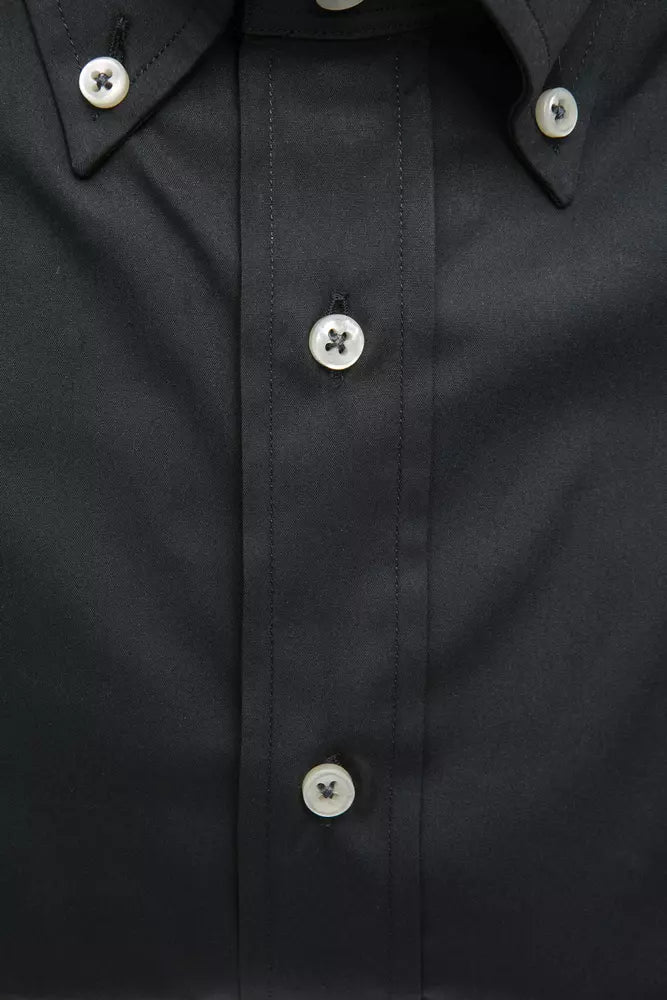 Gray Cotton Men Shirt - ventzia