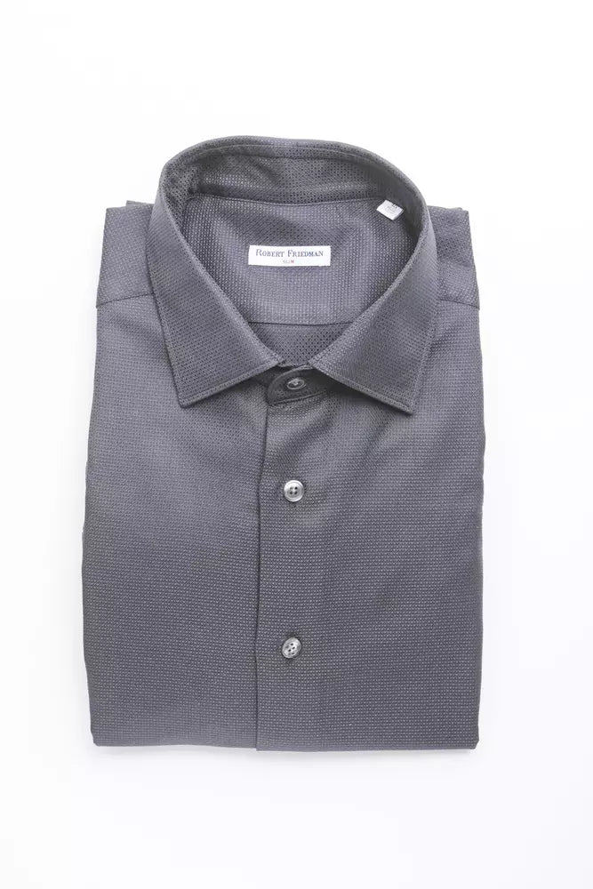 Blue Cotton Men Shirt - ventzia