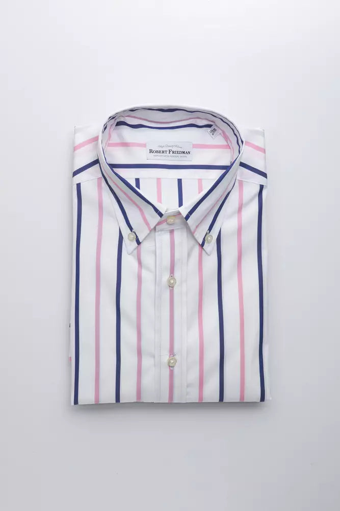 White Cotton Men Shirt - ventzia