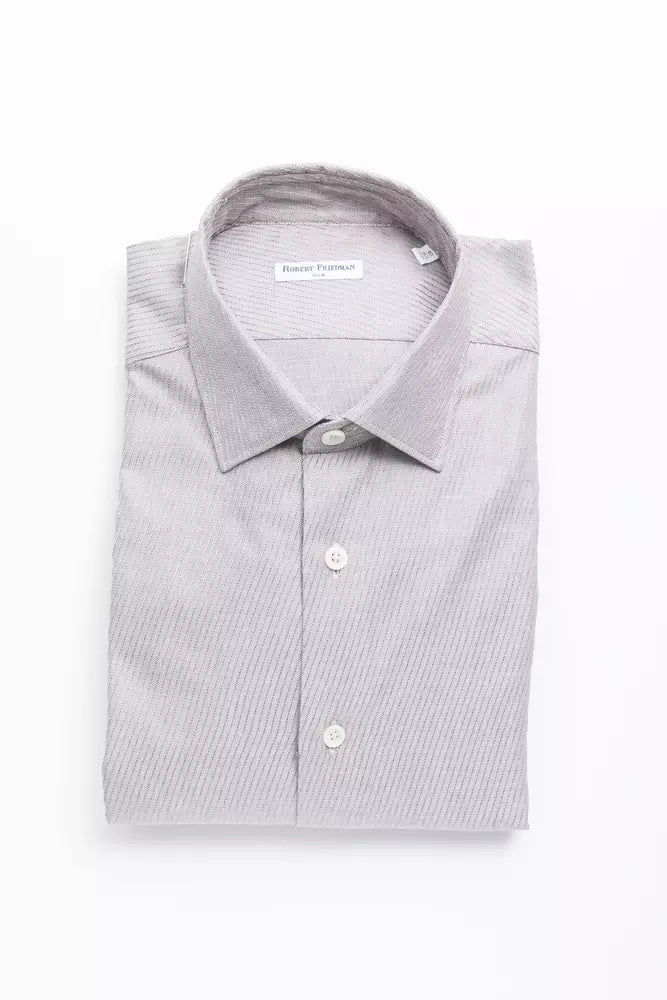 Beige Cotton Men Shirt - ventzia